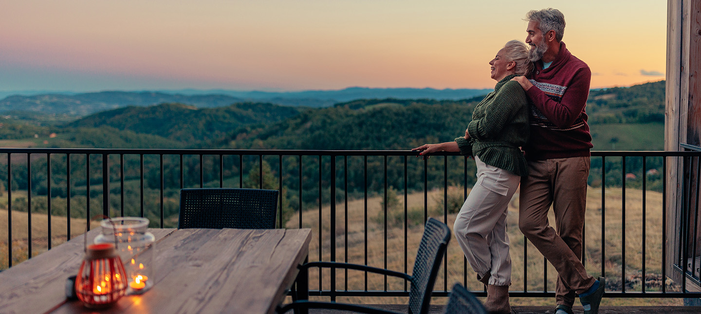 Retired couple enjoy mountain property