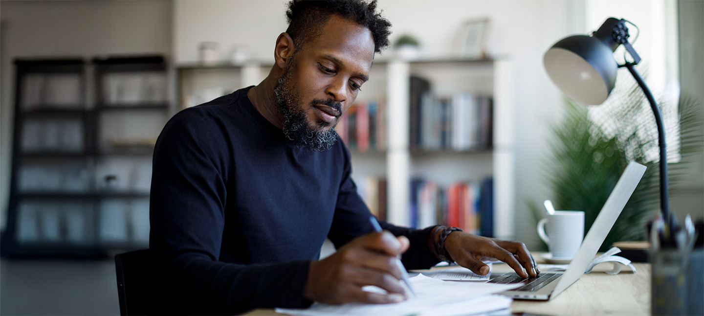 A man doing research