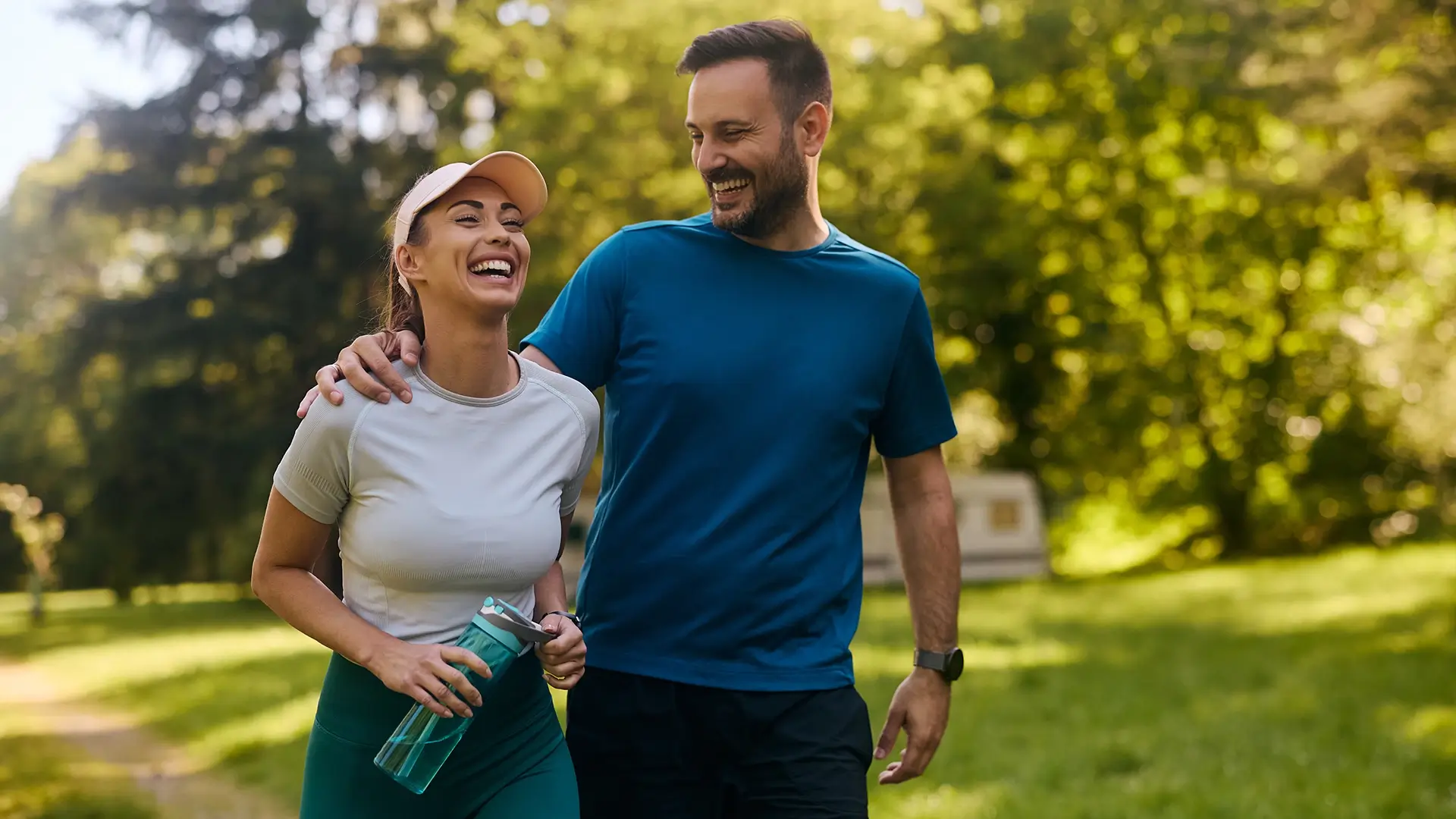 A couple on a hike
