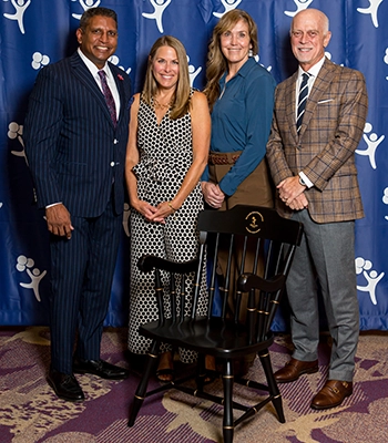 A photo of attendees at Children’s Hospital Colorado’s Anschutz Medical Campus to honor Dr. Roy as the inaugural Ent Credit Union Endowed Chair in Pediatric Otolaryngology at Children’s Hospital Colorado.