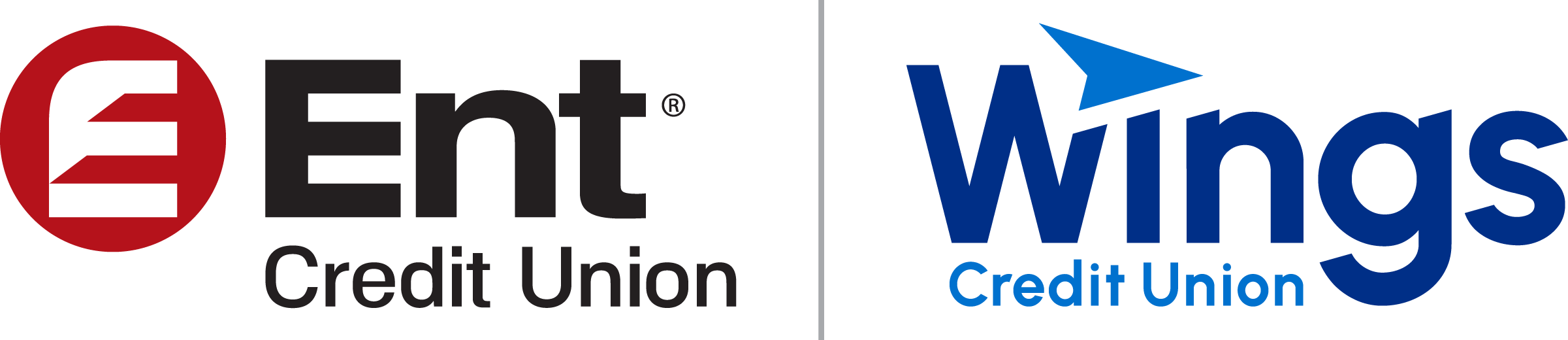 Ent Credit Union and Wings Credit Union Logos