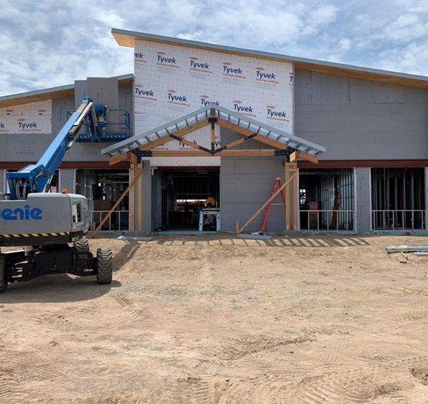 Exterior image of the Alamosa Service Center construction site