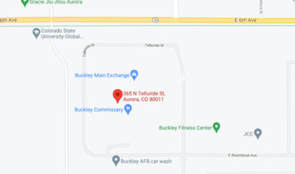 Buckley Service Center location map.
