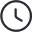 Grey and white Clock icon